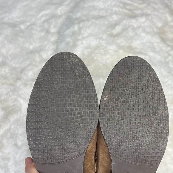 Stuart Weitzman Jitterbug Suede Boot Brown Buckel Booties SZ 7 - Picture 10 of 10